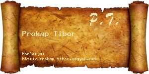 Prokap Tibor névjegykártya
